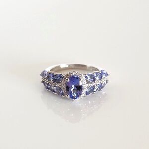 Tanzanite and Zircon Ring Size 5